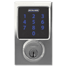 Square format logo of Connect Smart Deadbolt with alarm with Century trim, Z-wave enabled paired with Accent Lever with Century trim