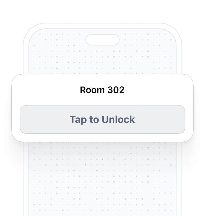 Illustration of a phone with a mobile key button in an app