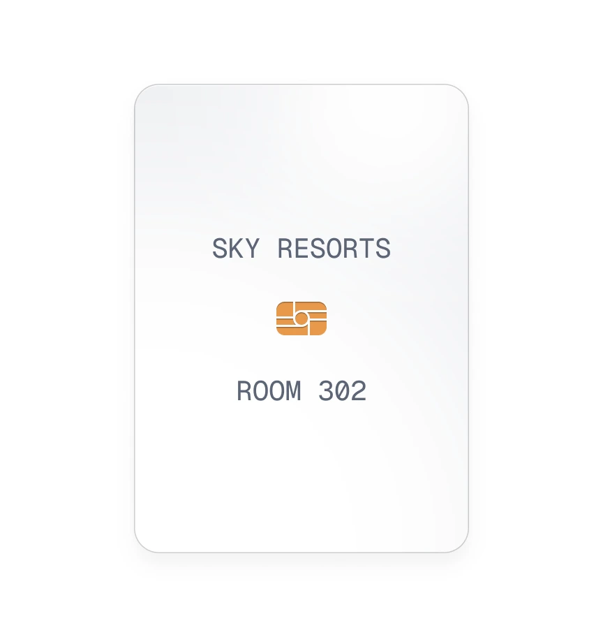 Illustration of a plastic key card chip