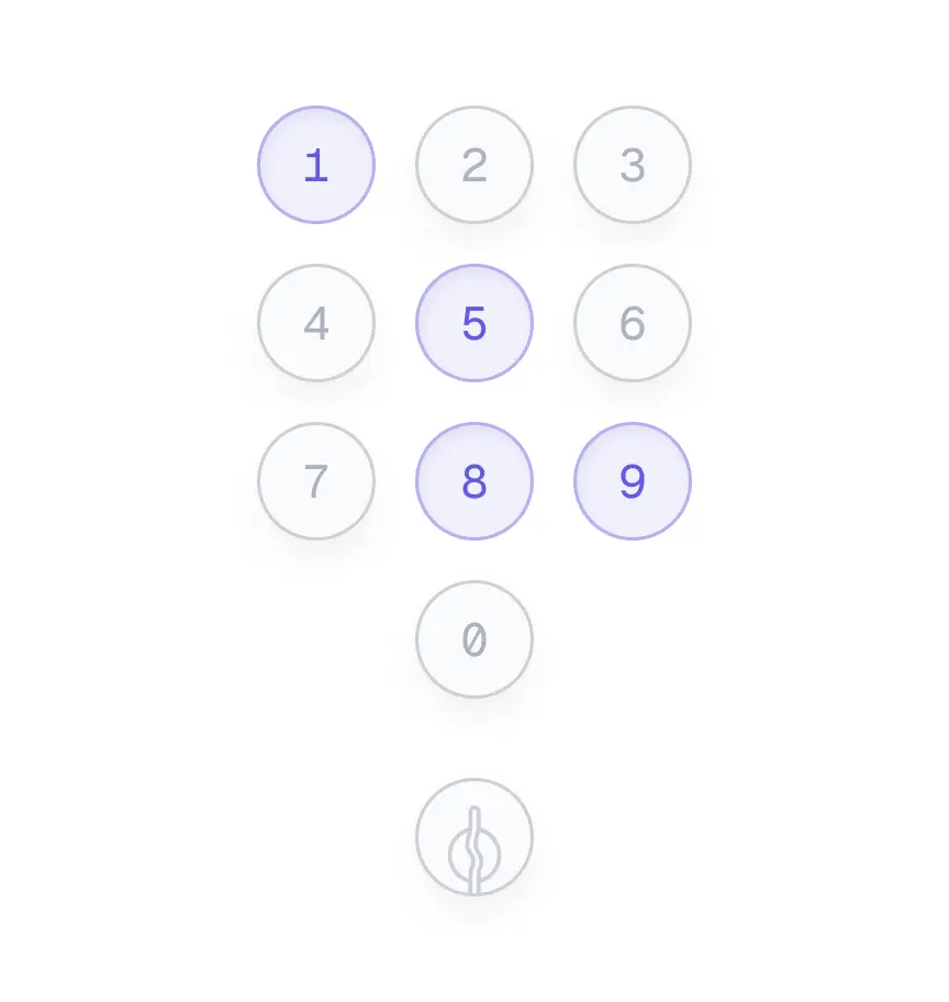 Illustration of a keypad lock