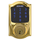 Image for device Connect Smart Deadbolt with Camelot trim, Z-wave enabled paired with Camelot Handleset and Accent Lever with Camelot trim